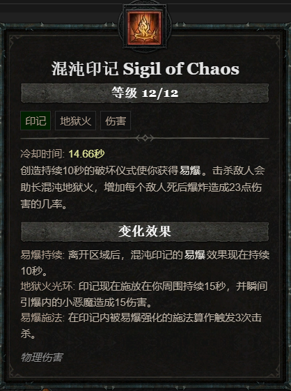 混沌印记技能