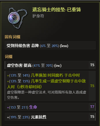 护身符 - 遗忘骑士的挂坠